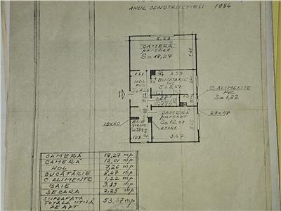 APARTAMENT 2 CAMERE 53 MP PLUS BOXA 18 MP ZONA BRD MARASTI